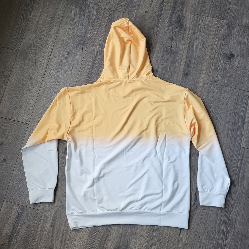 Dip Dye Hoodie Yellow & White {Medium} - Picture 10 of 11